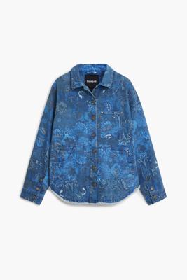Gerafelde paisley-jas - BLUE - M