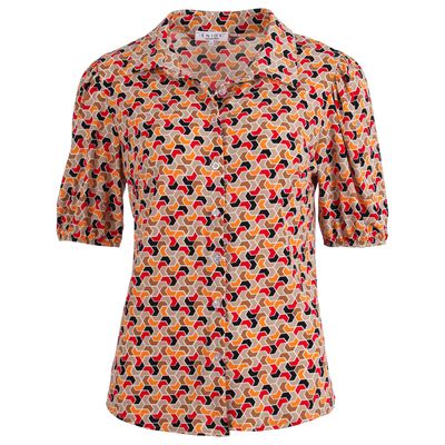 Enjoy - Rood Blouse ballon aop - Maat XXL