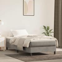 Bedframe zonder matras 90x190 cm fluweel lichtgrijs