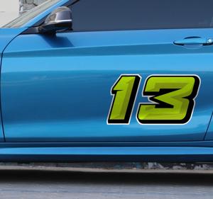 Race nummer decoratie sticker auto