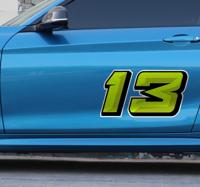 Race nummer decoratie sticker auto