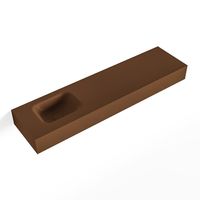 MONDIAZ LEX Rust vrijhangende solid surface wastafel 120cm. Positie wasbak links - thumbnail