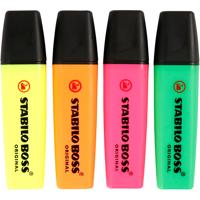 Abi Markeerstiften, neon groen, neon oranje, neon roze, neon geel, 4 stuk/ 1 doos Abi Markeerstiften, neon groen, neon oranje, neon roze, neon geel, 4 stuk/ 1 doos