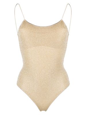 Oséree maillot de bain Lumière à encolure arrondie - Or