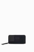 Langwerpige leatherlook portemonnee - BLACK - U