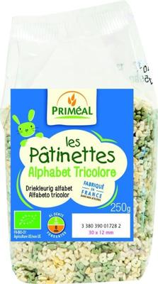 Primeal Pasta driekleurig alfabet bio 250 Gram