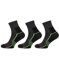 STAPP Wandelsokken Quarter Active Outdoor Bamboe 3-pack Donkergrijs-39/42