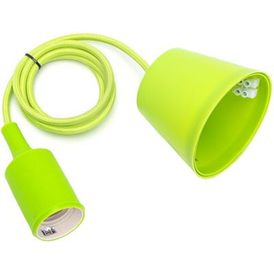 LED Hanglamp - Hangverlichting - Aigi Yuka - E27 Fitting - Rond - Mat Groen - Kunststof
