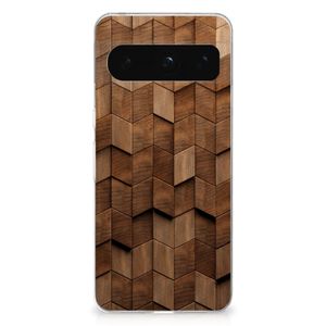 Bumper Hoesje voor Google Pixel 8 Pro Wooden Cubes