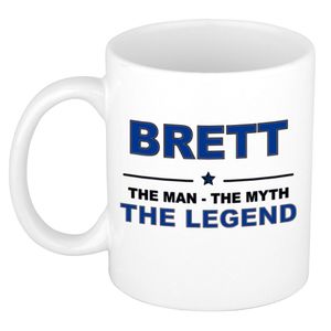 Brett The man, The myth the legend cadeau koffie mok / thee beker 300 ml