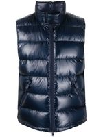 ASPESI gilet matelassé à fermeture zippée - Bleu