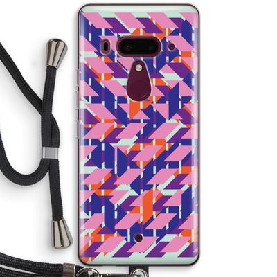 Skew Blush 3: HTC U12+ Transparant Hoesje met koord