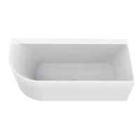 Wiesbaden Zenn hoekbad rechts 180 x 80 cm acryl glans wit met waste glans wit
