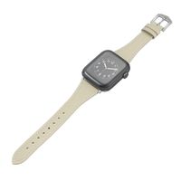 Bandje geschikt voor Apple Watch 42/44MM - Maat L - Sportband - Horlogebandje - Polsband - Kunstleer - Wit - thumbnail