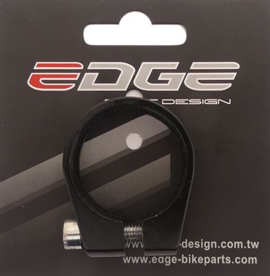 Edge Zadelpenklem ø34.9 aluminium met inbusbout - zwart
