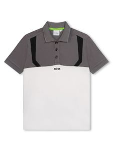 BOSS Kidswear polo à logo imprimé - Gris