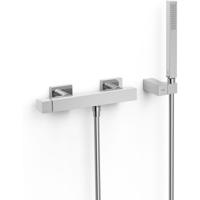 Douchekraan Tres Slim | Opbouw | Mengkraan | 1-weg | hoh 15 cm | 1-knop | Vierkant | Chroom