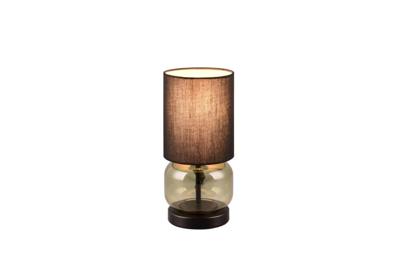 Trio Zwarte tafellampElio met groen glas - 517800115