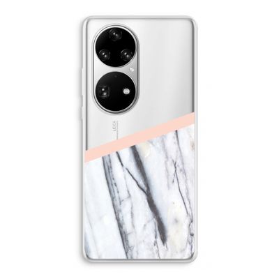 A touch of peach: Huawei P50 Pro Transparant Hoesje