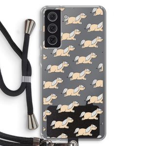 Ponys: Samsung Galaxy S21 FE Transparant Hoesje met koord