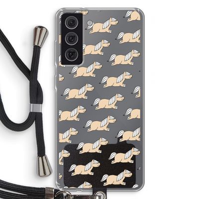 Ponys: Samsung Galaxy S21 FE Transparant Hoesje met koord
