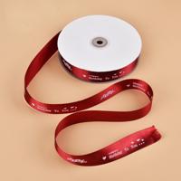 Engelse letter gekleurde gedrukte linten gift boeket linten bowknot bloemen verpakking Ribands grootte: 90m x 2.5 cm willekeurige kleur levering (wi