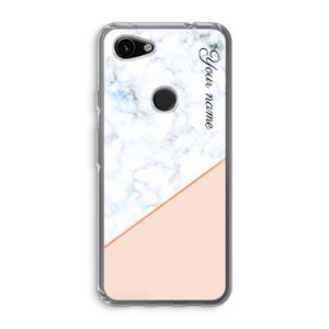 Marmer in stijl: Google Pixel 3a Transparant Hoesje