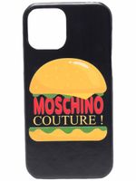 Moschino coque pour iPhone 12/12 Pro à logo - Noir