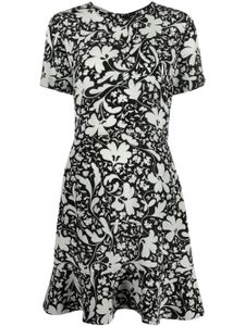 Stella McCartney robe en soie à fleurs - Noir