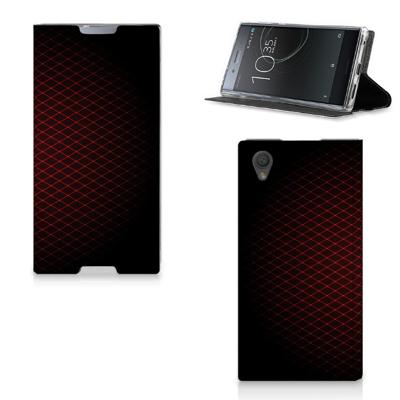 Sony Xperia L1 | Hoesje met Magneet | Geruit Rood