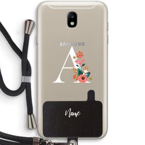 Pink Bouquet: Samsung Galaxy J7 (2017) Transparant Hoesje met koord