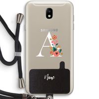 Pink Bouquet: Samsung Galaxy J7 (2017) Transparant Hoesje met koord