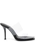 Alexander McQueen mules en cuir 100 mm à bout ouvert - Noir - thumbnail