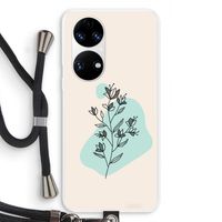 Violets are blue: Huawei P50 Transparant Hoesje met koord