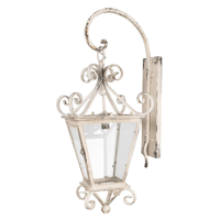 Clayre & Eef. - Wandlamp Beige, Ijzer En Glas 31X39X79 Cm E14/Max 1X25W