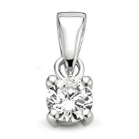 Hanger 1323256 zilver gerhodineerd Zirkonia steen is 4,5 mm