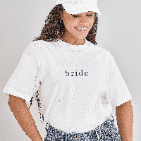 Ginger Ray HEN-153 Size L Bride T-Shirt Wit - thumbnail