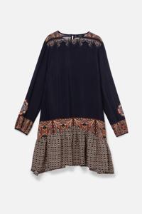 Korte boho-jurk - BLACK - M
