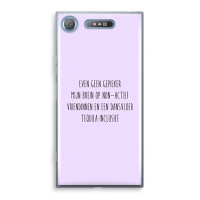 Tequila: Sony Xperia XZ1 Transparant Hoesje