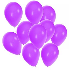 50x stuks Paarse party ballonnen 27 cm