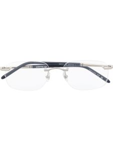 Montblanc lunettes de vue à verres rectangulaires - Argent