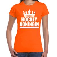 Hockey koningin t-shirt oranje dames - Sport / hobby shirts