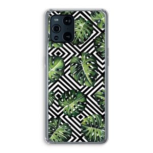 Geometrische jungle: Oppo Find X3 Pro Transparant Hoesje
