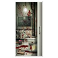 Halloween deurposter horror badkamer - thumbnail