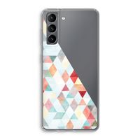 Gekleurde driehoekjes pastel: Samsung Galaxy S21 Transparant Hoesje