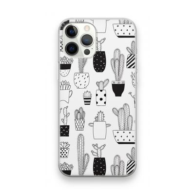 Cactusmotief: iPhone 12 Pro Max Transparant Hoesje