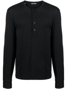 TOM FORD t-shirt à col boutonné - Noir