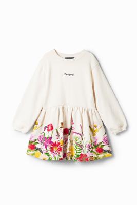 Jurk met bloemen - WHITE - 9/10