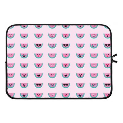 Smiley watermeloenprint: Laptop sleeve 13 inch