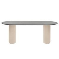 FÉST Plateau eettafel 200x90 sand zwart blad